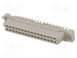 Plug; DIN 41612; type 2B; female; PIN: 32; a+b; THT; straight; 2A