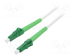 Fiber patch cord; OS2; LC/APC,both sides; 5m; LSZH; white