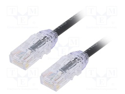 Patch cord; TX6A-28™,U/UTP; 6a; solid; Cu; LSZH; black; Len: 5m