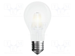 LED lamp; white warm; E27; 220÷240VAC; 660lm; P: 6W; 300°; 2700K