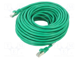 Patch cord; F/UTP; 6; stranded; CCA; PVC; green; 20m; 26AWG; Cores: 8