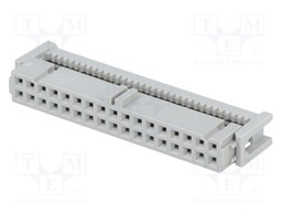 Plug; IDC; female; PIN: 34; IDC; for ribbon cable; 1.27mm; 4.25A