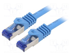 Patch cord; S/FTP; 6a; stranded; Cu; LSZH; blue; 2m; 26AWG; -20÷75°C