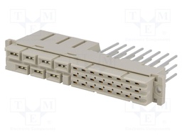 Plug; DIN 41612; type MH; female; PIN: 31(7+24); straight; 15A