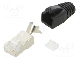 Connector: RJ45; plug; PIN: 8; Cat: 6a; shielded,with strain relief