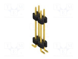 Connector: pin strips; pin header; male; PIN: 4; 1.27mm; SMT; 2x2