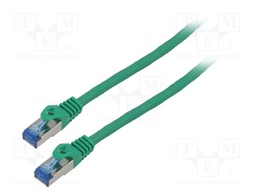 Patch cord; S/FTP; 6a; stranded; CCA; LSZH; green; 10m; 26AWG