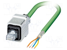 Patch cord; SF/UTP; Cat 5e; cables,RJ45 plug; stranded; Cu; 5m; PUR