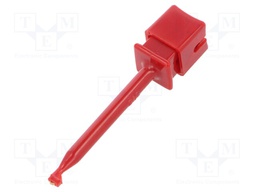 Clip-on probe; hook type; 10A; 1kVDC; red; 63mm