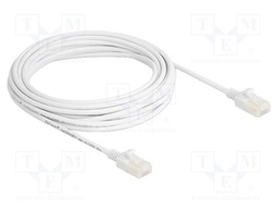 Patch cord; U/UTP; Cat: 6a; RJ45 plug,both sides; 5m; LSZH; white