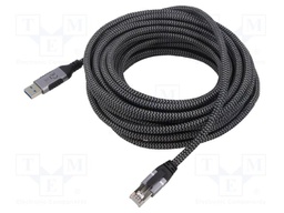Cable; USB 3.0; RJ45 plug,USB A plug; 7.5m; 1Gbps; Øcable: 5.6mm