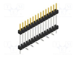 Connector: pin strips; pin header; male; PIN: 15; 2.54mm; SMT; 1x15