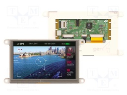 Display: TFT; 5"; 800x480; 520BSRAM,8MBPSRAM,16MBFLASH; 510cd/m2