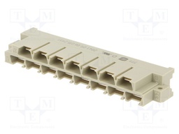 Socket; DIN 41612; grounding contact,type H; male; PIN: 15; 15A