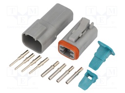 Connector: wire-wire; AT; plug; male + female; Size: 16; PIN: 4; 13A