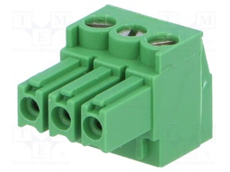 Pluggable terminal block; Contacts ph: 3.5mm; ways: 3; straight
