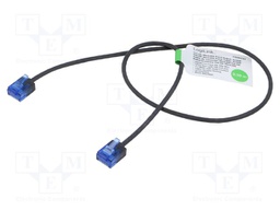 Patch cord; RJ45 plug,both sides; U/UTP; 6a; Cu; black; 0.5m