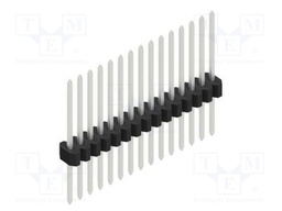 Connector: pin strips; pin header; male; PIN: 15; 1.27mm; THT; 1x15