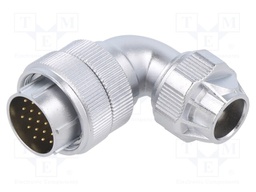 WF24; plug; male; PIN: 19; IP65; 9÷10.5mm; 5A; soldering; for cable