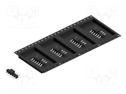 Connector: pin strips; pin header; male; PIN: 6; 2.54mm; SMT; 1x6