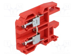 Splice terminal: rail; 0.5÷6mm2; ways: 1; terminals: 2; red; 500V