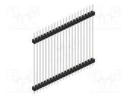 Connector: pin strips; pin header; male; PIN: 21; 2.54mm; THT; 1x21