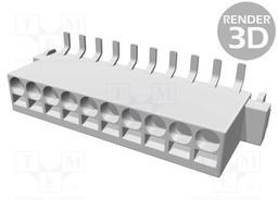 Connector: wire-board; female; PIN: 10; 2.54mm; SMT; socket; 6A