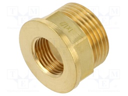 Male-female,reductive,hexagonal; brass CW617N; BR