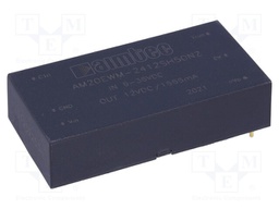 Converter: DC/DC; 20W; Uin: 9÷36V; 12VDC; Iout: 1666mA; 2"x1"; 27g