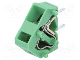 PCB terminal block; angled 45°; 5mm; ways: 1; on PCBs; 0.08÷2.5mm2