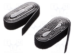 Tape: velcro; W: 20mm; L: 1m; black; Application: bundling