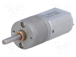 Motor: DC; with gearbox; 6VDC; 2.9A; Shaft: D spring; 75rpm