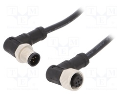 Cable: for sensors/automation; PIN: 5; M12-M12; 1m; plug; plug; 60V