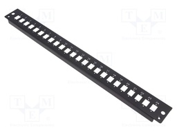 Connector: fiber optic; patch panel; RACK; Colour: black; Size: 19"