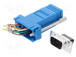 Transition: adapter; RJ45 socket,D-Sub 9pin male; blue