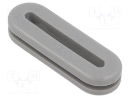Grommet; PVC; grey; Panel thick: max.3mm; -30÷60°C; UL94V-0