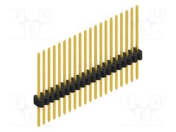 Connector: pin strips; pin header; male; PIN: 20; 1.27mm; THT; 1x20