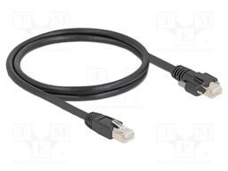 Patch cord; S/FTP; Cat: 6a; RJ45 plug,both sides; 1m; black; 26AWG