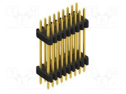Connector: pin strips; pin header; male; PIN: 18; 1.27mm; THT; 2x9