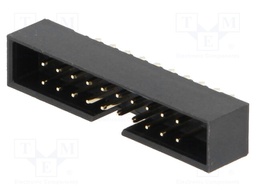 Socket; IDC; male; PIN: 20; straight; THT; gold-plated; 2mm