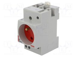 E-type socket; 10A; Mounting: DIN; 250VAC