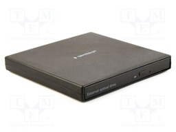 External DVD drive; black; USB B; USB 2.0; 140x140x14mm
