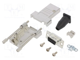 D-Sub; PIN: 9; female; shielded,with strain relief; straight