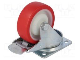 Transport wheel; Ø: 100mm; W: 30mm; H: 128mm; torsional with lock