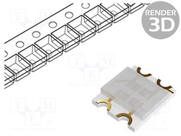 LED; SMD; 1206; green/blue/yellow; 3.2x2.7x0.7mm; 140°; 20mA