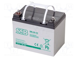 Re-battery: acid-lead; 12V; 36Ah; AGM; 192x130x168mm