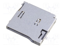 Connector: for cards; SD Micro; push-push; SMT; gold flash