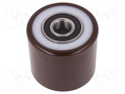 Pallet roller; Ø: 80mm; W: 70mm; 500kg; Mat: polyurethane; -20÷80°C