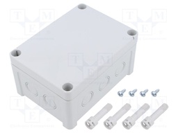 Enclosure: junction box; X: 110mm; Y: 130mm; Z: 65mm; wall mount; ABS