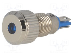 Indicator: LED; flat; 24VDC; Cutout: Ø8mm; IP67; for soldering